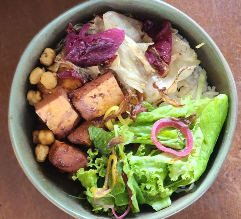 Chickpea Tofu Rice Set (V)